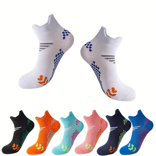 10 Pairs Men's Athletic Compression Socks - Anti-Foam, Breathable & Anti-Slip Arch - Multi-Color Options (White/Black/Blue/Orange/Pink/Navy/Red/Grey/Purple/Beige) - 93% /7% Spandex - Ergonomic Fit for Running, Gym, Training, Marathon - Multi-Color Options