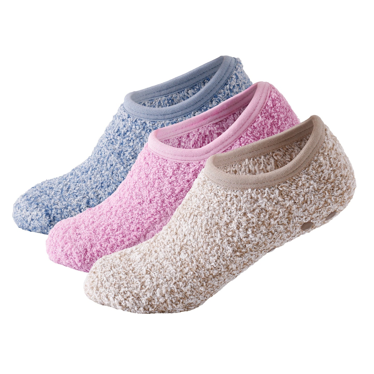 1 Pair/3 Pairs Women'S Fuzzy Socks, Fluffy, Thick, Super Warm, Cozy, Non Slip, Solid Color, Polyester 100%, Knit Fabric, Hand Wash, with Grips for Women
