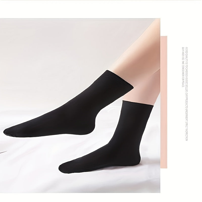[Elegant Mesh Socks] 5/10 Pairs Elegant Mesh Short Socks | Soft Breathable Elastic Ribbed Cuff, Durable Solid Color Casual & Athletic Socks for Casual Attire, Versatile Unisex Socks, Simple Sock Design, Comfortable Fit Socks