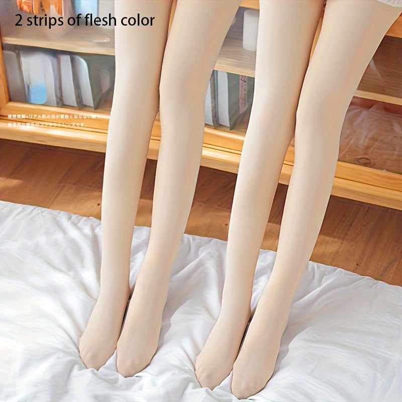 1/2pcs of spring and summer pantyhose spring and autumn thickened pantyhose velvet and fleece heat can be worn outside with versatile thick black autumn and winter warm leggings