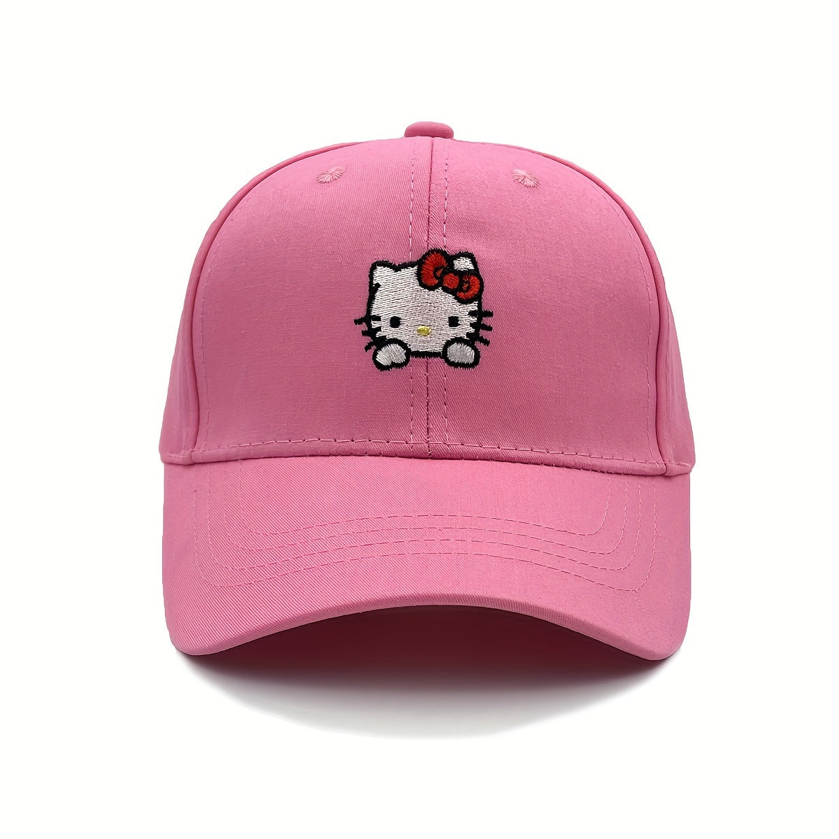 [Sanrio Anime Hat] Sanrio Hello Kitty Cinnamoroll Kuromi Melody Embroidered Baseball Caps | Elastic Adjustable Snapback, Pastel Colors, Machine Washable, Casual Sun Hat for Women & Anime Fans