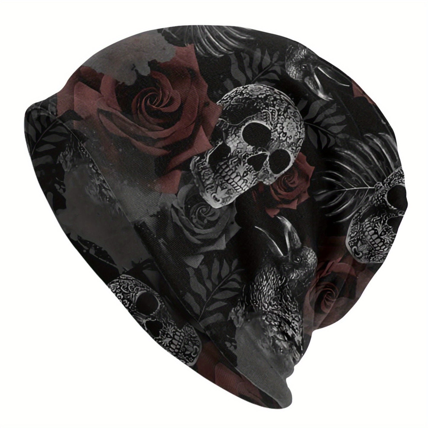 1pc Gothic Skull Bonnet Hats Men' Thin Windproof Skullies Beanies Hat For Autumn Spring, Ideal choice for Gifts