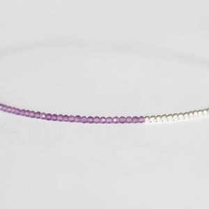 Amethyst Bracelet Set, Sterling Silver or Rose Gold Filled, Delicate Purple Gemstone Jewelry, February Birthstone