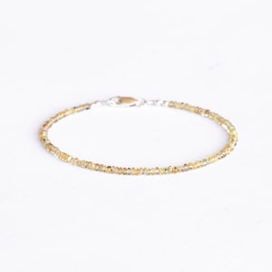 Dainty Songea Sapphire Bracelet with Rose Gold Fill or Sterling Silver