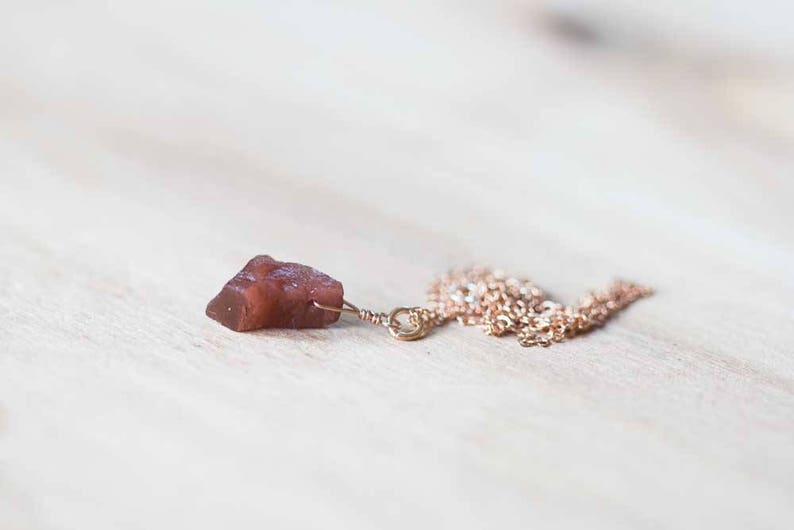 Raw Brown Moonstone Pendant on Sterling Silver or Rose Gold Filled Chain, Raw Gemstone Necklace, Rough Coffee Chocolate Moonstone Jewelry
