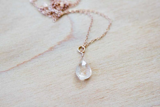 Tiny Sunstone Pendant on Sterling Silver, Oxidized Sterling or Rose Gold Filled Chain, Delicate Chain Necklace, Orange Gemstone