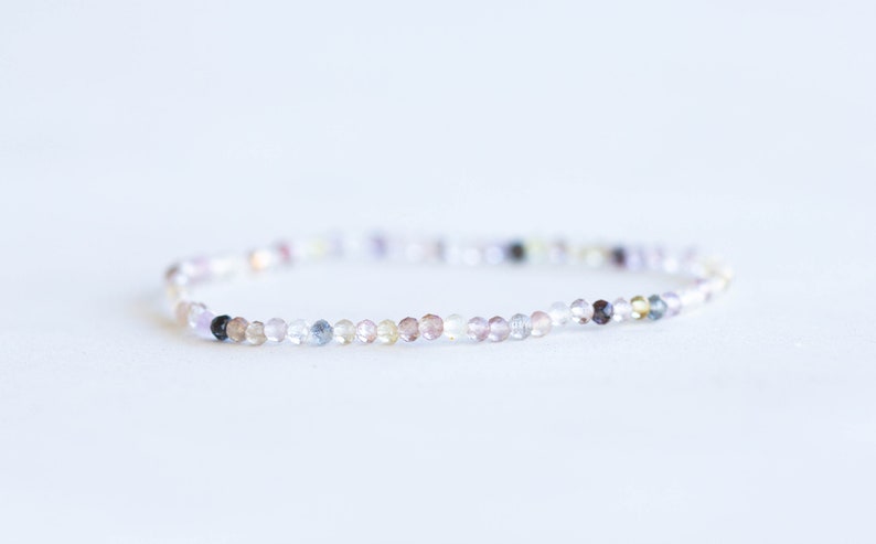 Cacoxenite Stretch Bracelet, Dainty Beaded Natural Auralite 23 Gemstone Jewelry