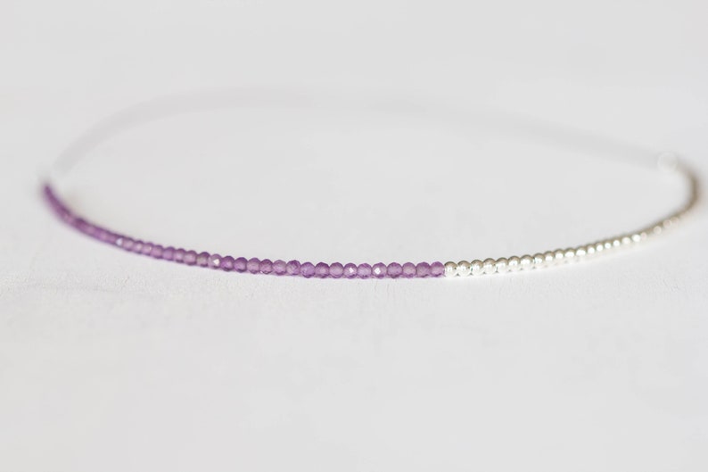 Amethyst Bracelet Set, Sterling Silver or Rose Gold Filled, Delicate Purple Gemstone Jewelry, February Birthstone