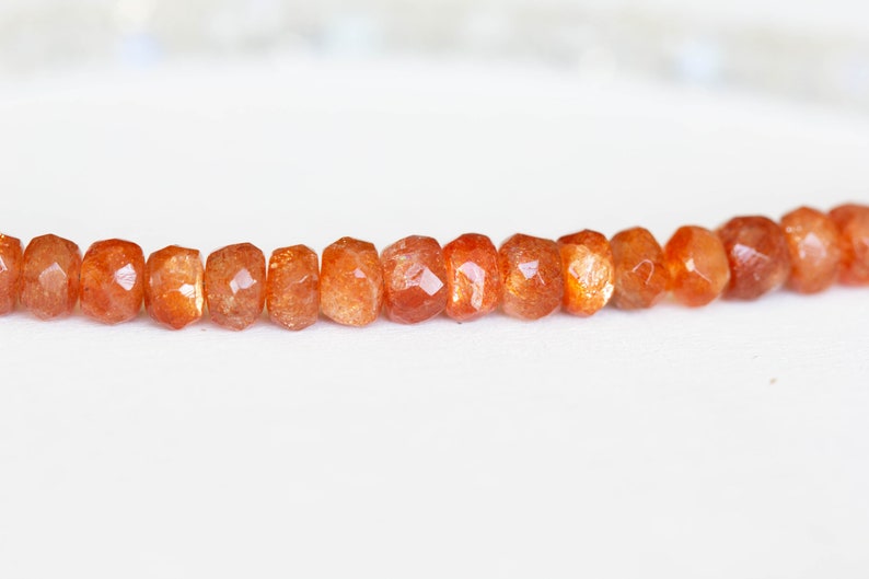 Moonstone & Sunstone Bracelet, Beaded Rainbow Moonstone Jewelry