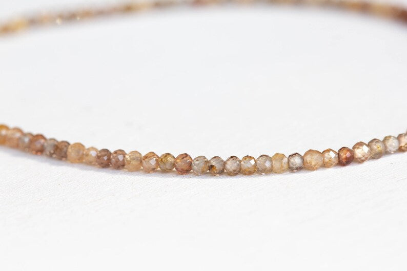 Dainty Natural Zircon Bracelet, Ultra Delicate Minimal Gemstone Jewelry